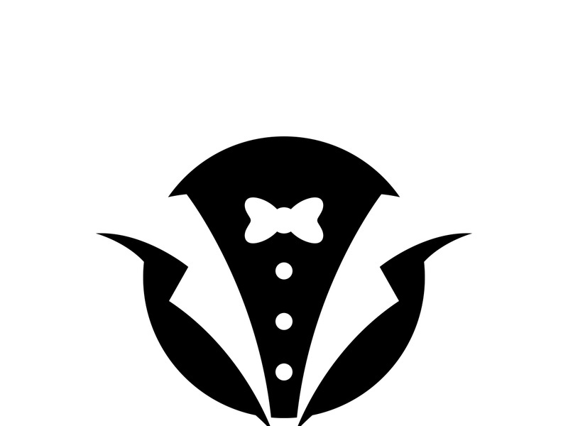 Tuxedo man logo and symbols template