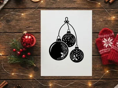 Decorative Christmas Ornaments with Snowflake Patterns for Holiday Decor