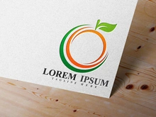 Orange Fruits Logo Fresh