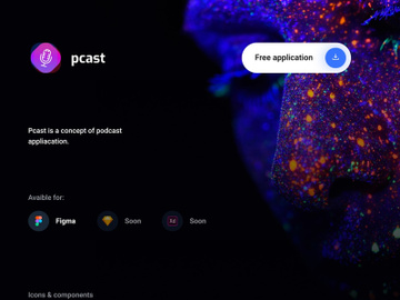 pcast - Podcast App for Figma preview picture