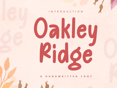 Oakley Ridge - Handwritten Font