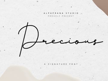 Precious - Signature Font preview picture