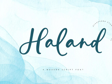Haland - Modern Script Font preview picture