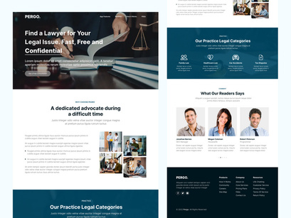 PERGO-Lawyer Creative Landing Page Template