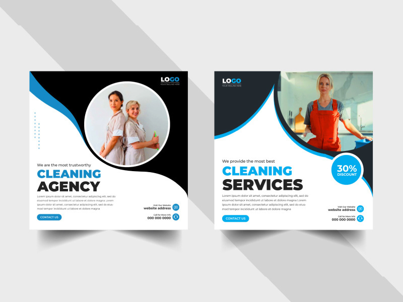 Cleaning Agency Social Media Post Template Ver-4