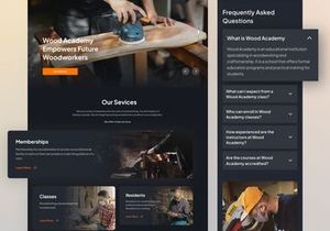 Wademy - Wood Academy Landing Page