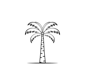 Summer palm tree logo design. preview picture