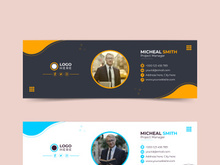 Email signature template Vector