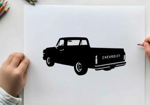 Chevrolet pickup truck silhouette