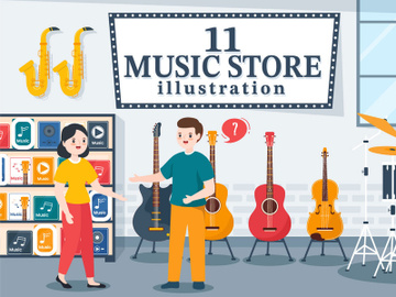 11 Music Shop Illustration preview picture
