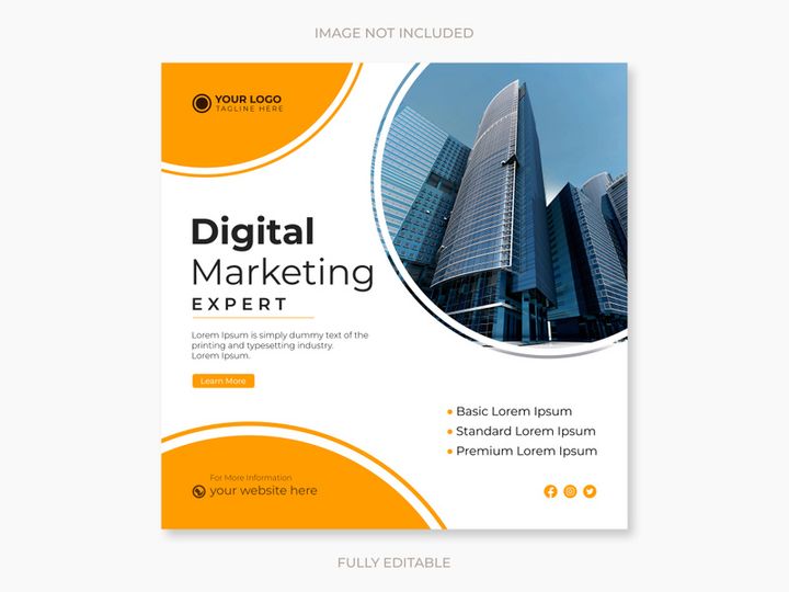 Digital marketing social media post web banner template