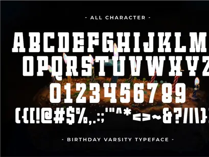 Birthday Varsity - Condensed Slab Serif Font