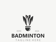 Badminton Shuttlecock logo icon design for Sport Badminton Championship club competition