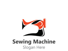 Sewing Machine Logo design concept, Tailor Sewing vector, Fashion Simple Design Template