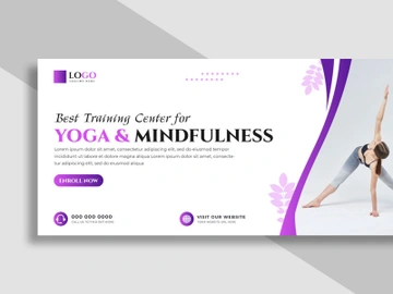 Yoga Fitness Facebook Cover Banner Ver-6 preview picture