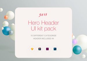 Seva header ui kit pack-2