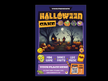 Halloween Cake Party Flyer preview picture