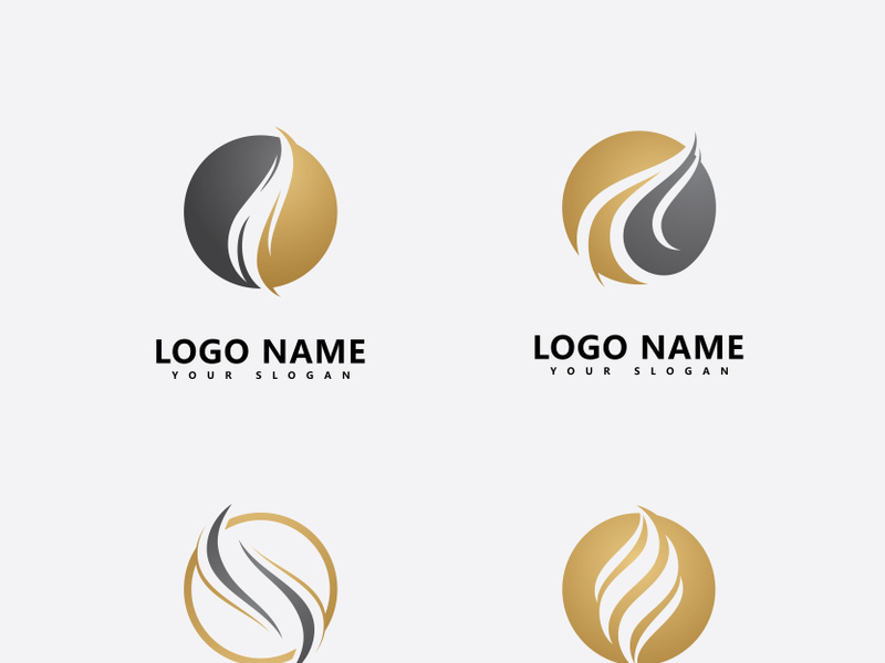 Hair logo  hair wave icon  vector template