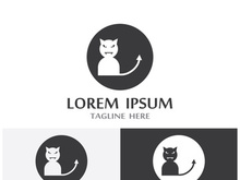 Devil logo design with a modern concept.