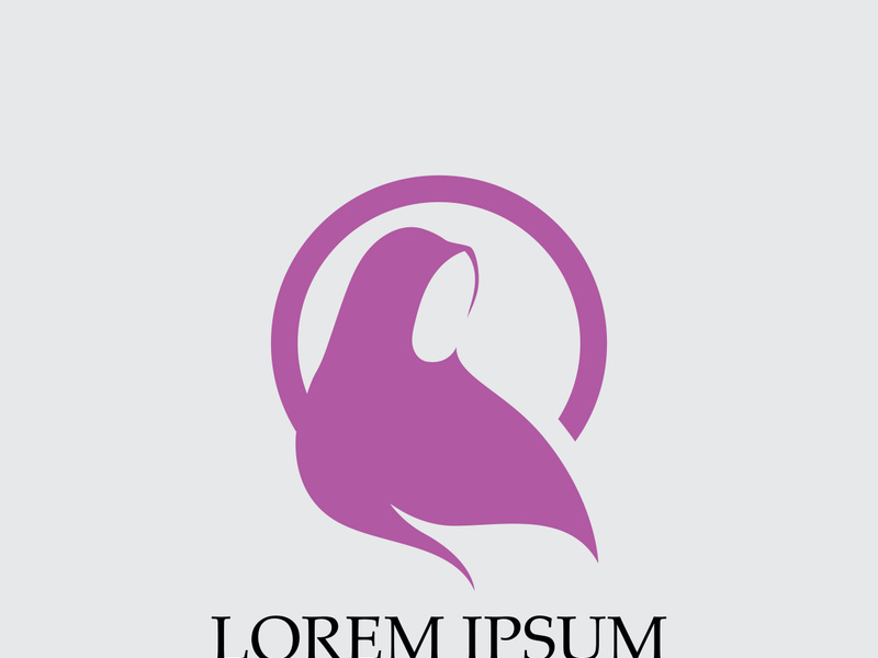 Hijab logo black background vector