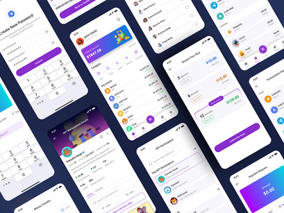 Crypto Wallet App Mobile Application UI Kit