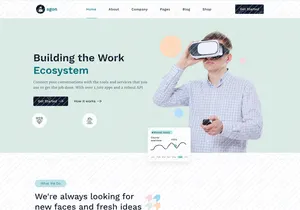 Virtual Reality UI - Landing Page