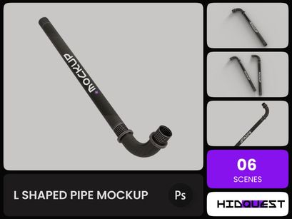L Shaped Pipe Mockup