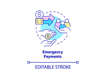 Emergency payments concept icon preview picture