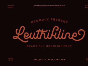 Leuthikline Beautiful Monoline Font preview picture