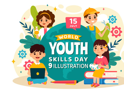 9 World Youth Skills Day Illustration