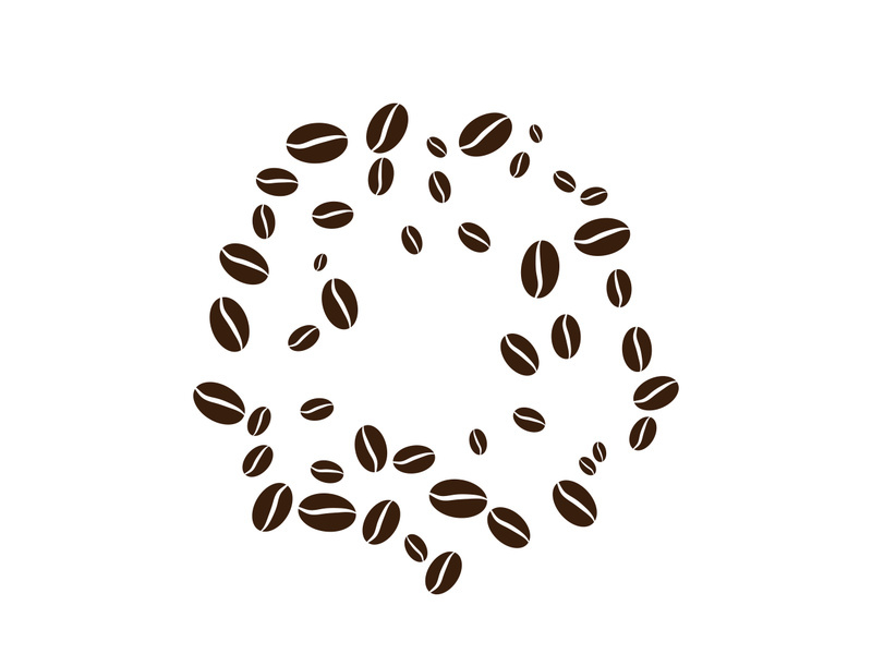 Coffee bean icon illustration