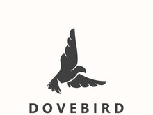 Dove bird elegant flying logo design Nature Wildlife Label style vintage image
