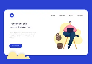 Freelancer job vector illustration