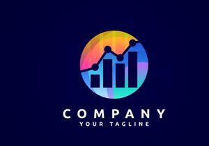 Accounting financial gradient logo, Financial Advisors logo design vector
