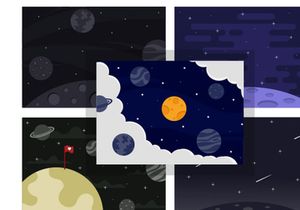 25 Astronaut and Space Background Illustration