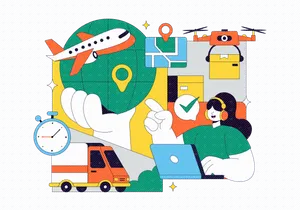 10 Logistics Vector Illustration