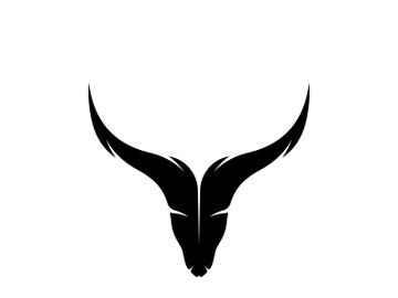 Retro vintage bull head horns logo. preview picture