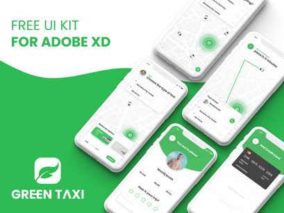 Green Taxi For Adobe XD