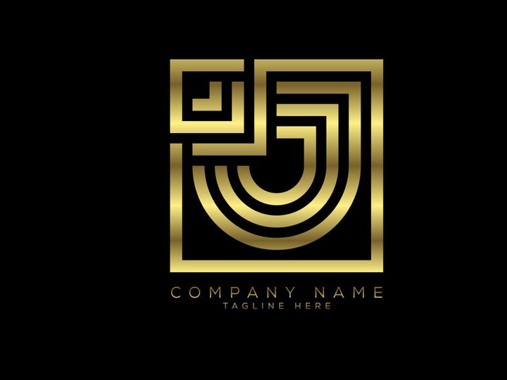 Luxury golden color line letter, Graphic Alphabet Symbol for Corporate Business Identity