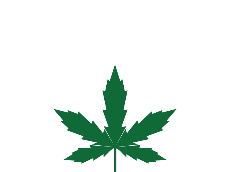 Canabis leaf logo and symbol vector