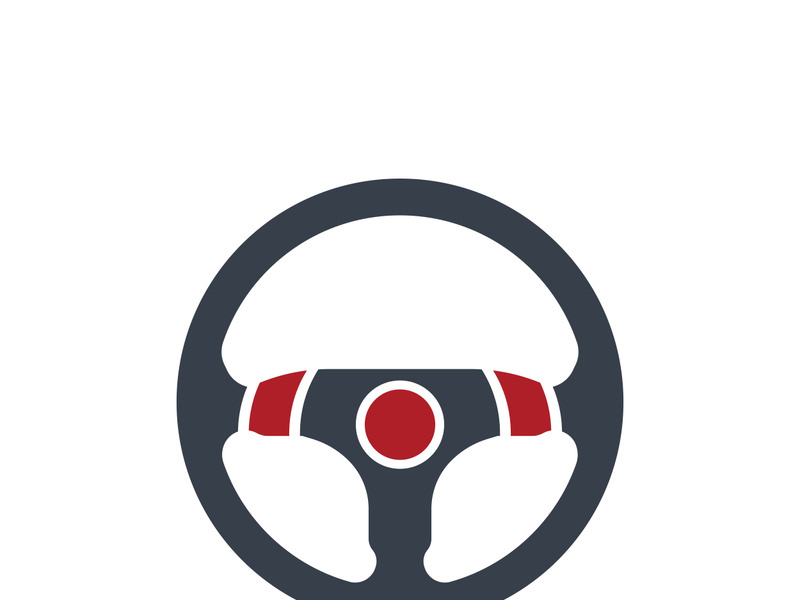 Steering Wheel vector image logo