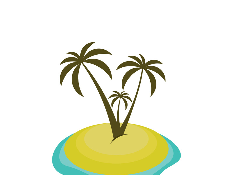 Palm tree summer logo template vector illustration