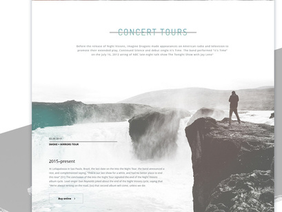 Website concept for musicians