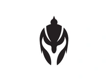 Spartan helmet icon illustration design