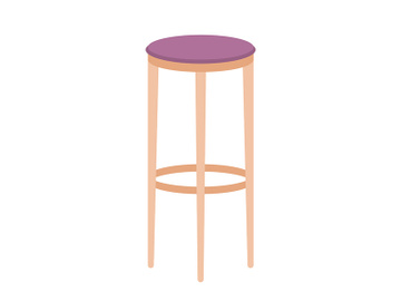 Bar chair semi flat color vector character preview picture