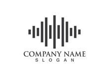 Music equalizer sound logo vector