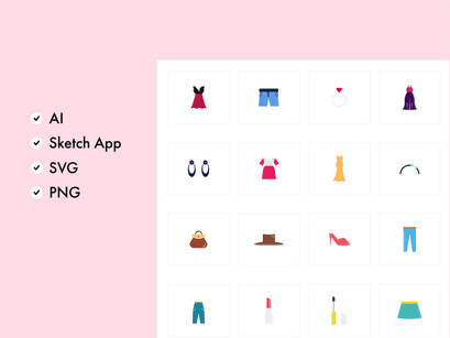 Clothes & Accessories Icons