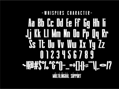 Whispers - Condensed Sans Serif