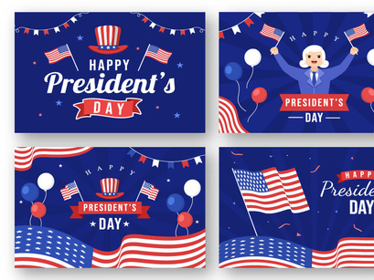 19 Happy Presidents Day Illustration