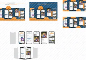 App store I Play store Screenshots design